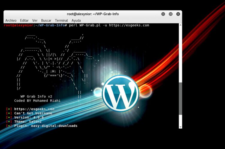 Detectar Usuario Versión Tema Plugins WordPress con WP-Grab-Info