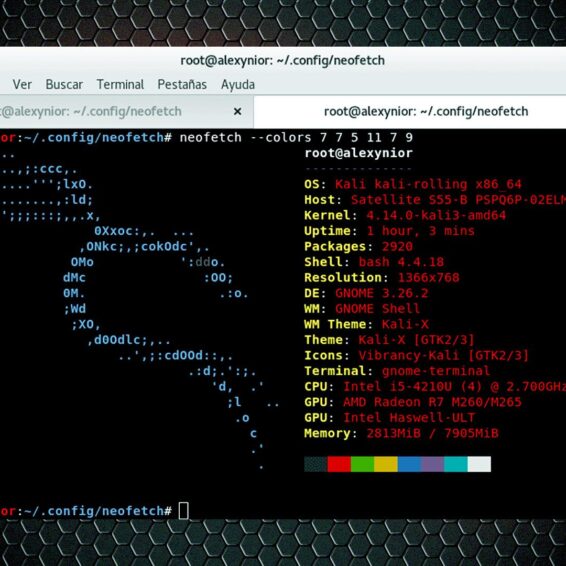 neofetch Obtener toda la información del sistema Linux