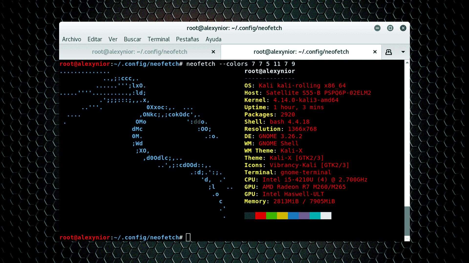 neofetch Obtener toda la información del sistema Linux