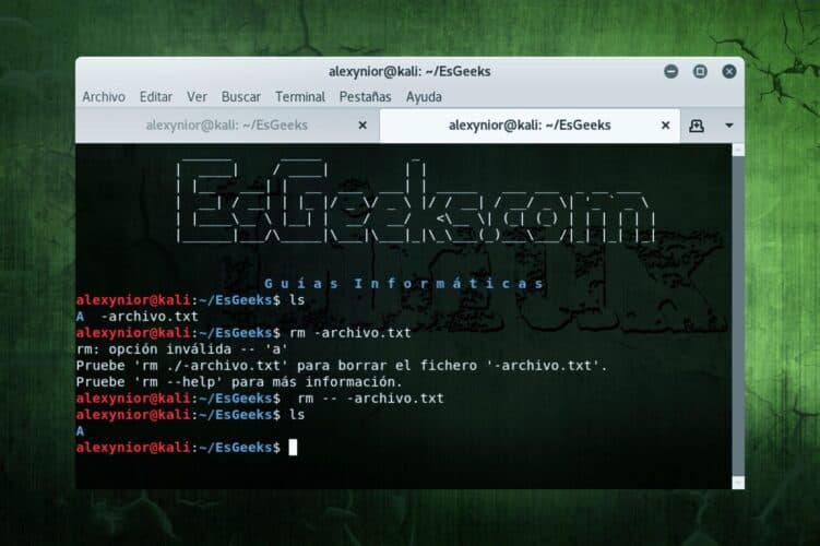 Uso Comando rm en Linux con ejemplos