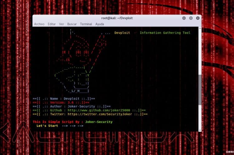 Devploit Herramienta para Information Gathering