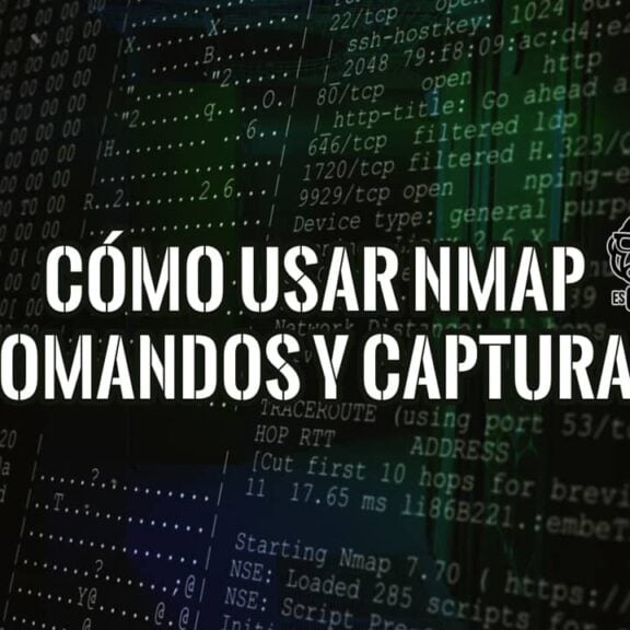 Cómo usar Nmap, comandos y capturas: texto de EsGeeks sobre la salida de un escaneo de Nmap en la terminal