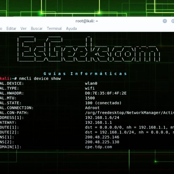 nmcli Comando para mostrar información sobre dispositivo de red