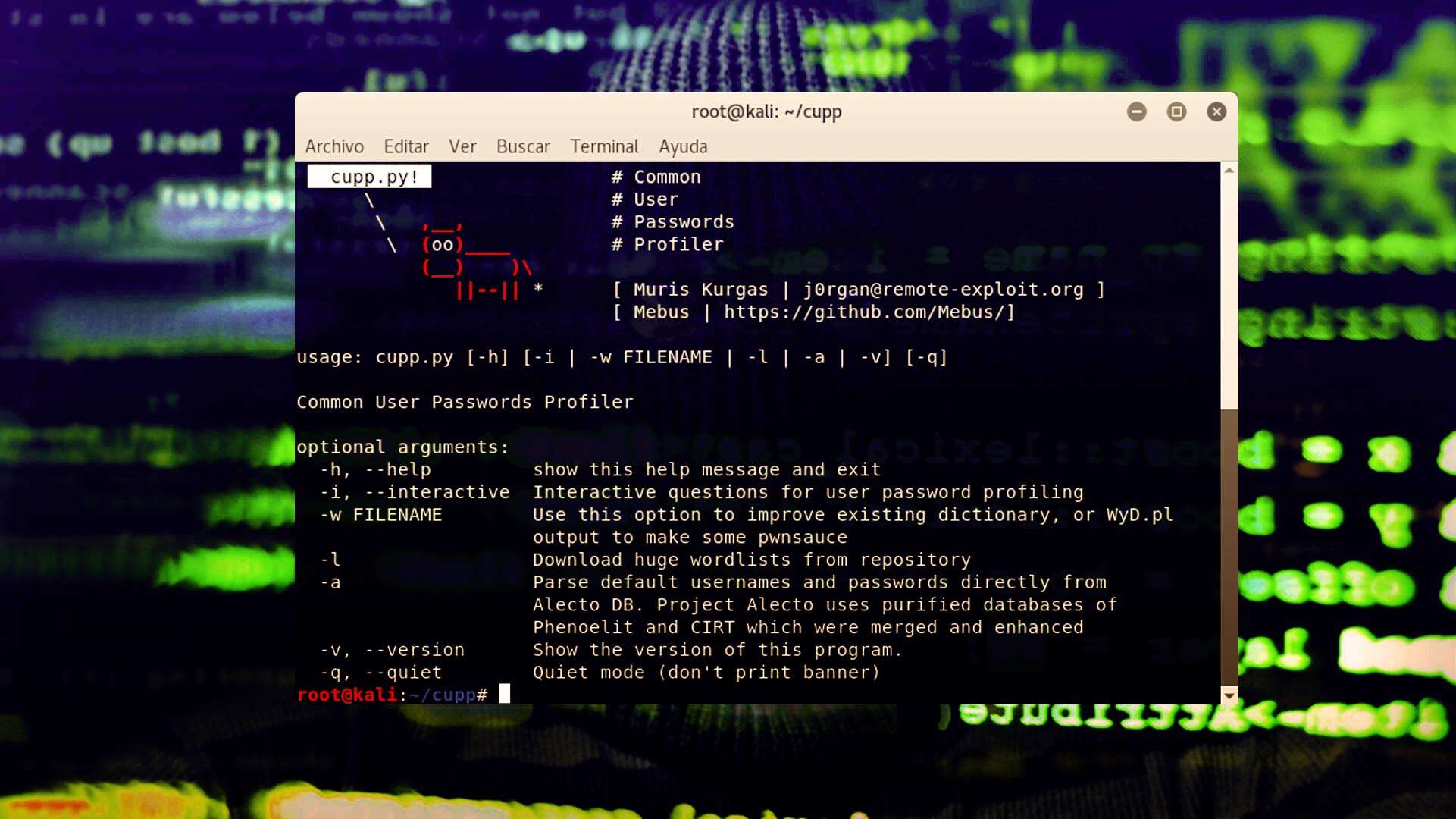 Cómo utilizar Cupp para crear diccionarios