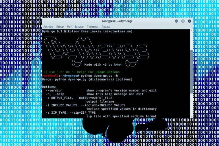 Cómo utilizar Dymerge para combinar diccionarios fuerza bruta