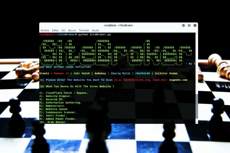 SiteBroker Herramienta de Information Gathering