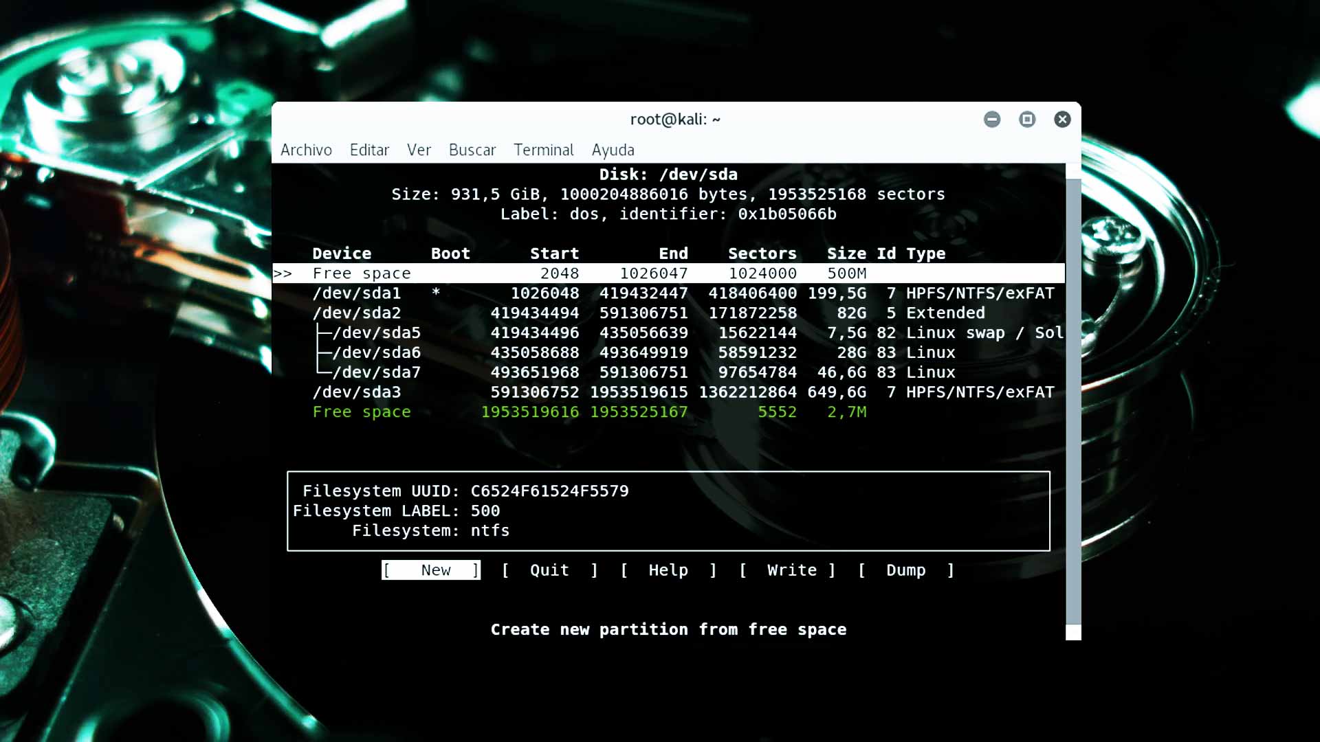 Comandos para verificar Disco Duro y particiones Linux