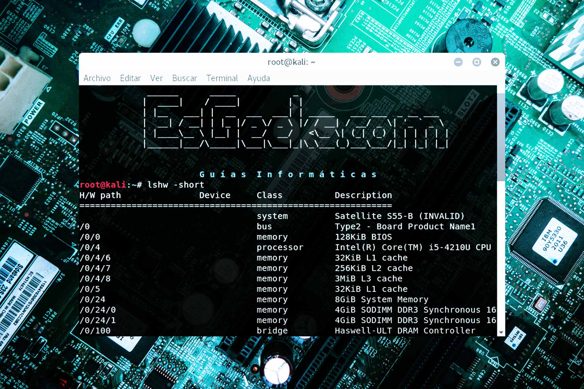 LSHW ver información hardware en Linux