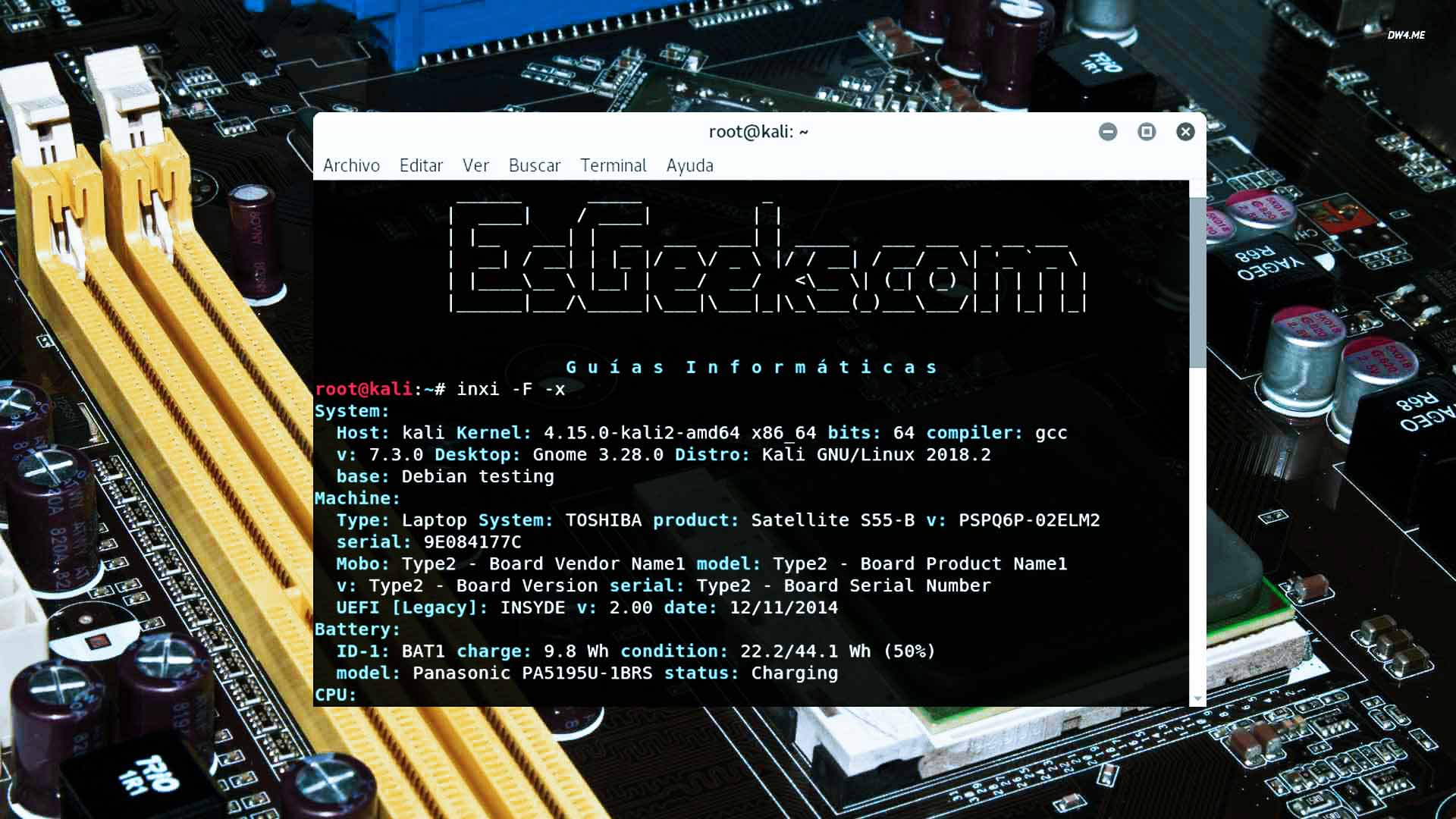 inxi Ver Información de Hardware en Linux