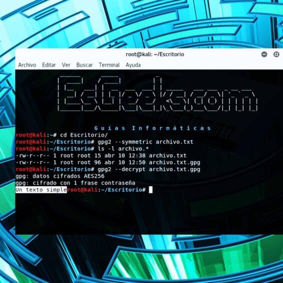 Cifrar y descifrar archivos con GPG en Linux