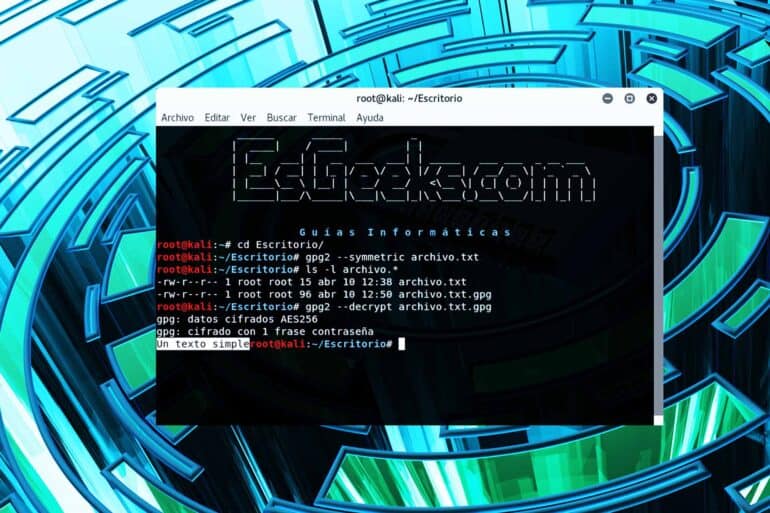 Cifrar y descifrar archivos con GPG en Linux