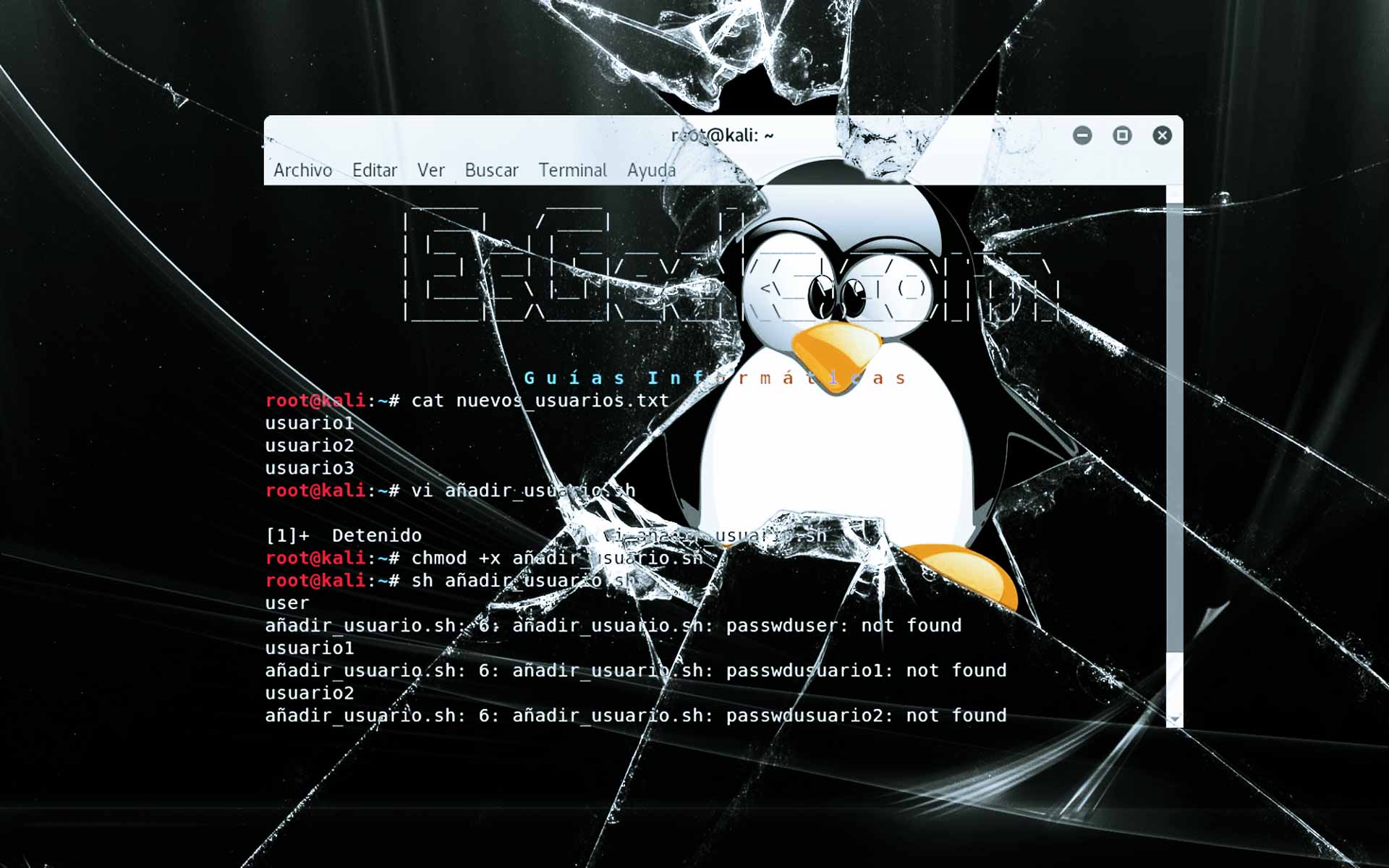 Comandos crear cuenta de usuarios Linux