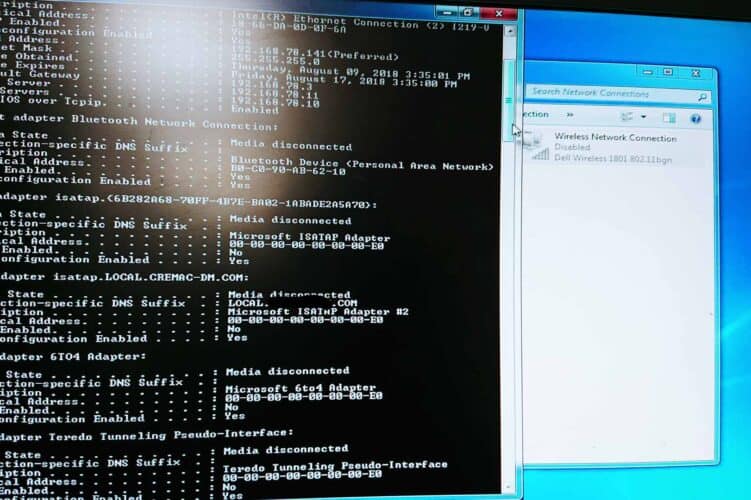 Deshabilitar Conexión de Red Windows comandos WMIC, NETSH y PS