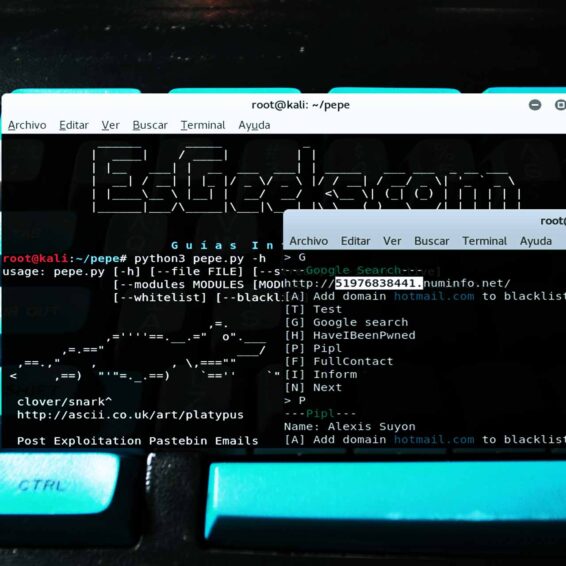 Pepe.py Recopilar información emails contraseña Pastebin