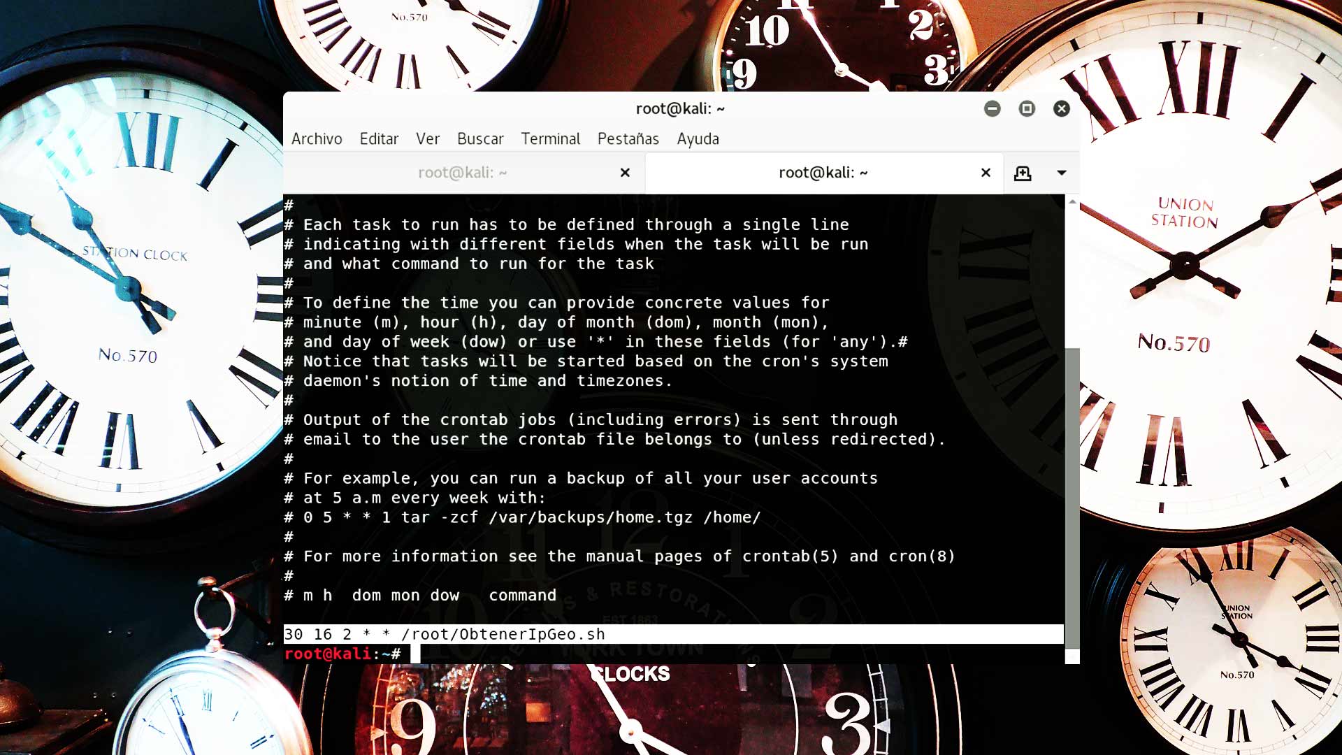 Guía Básica de Cron y crontab en Linux