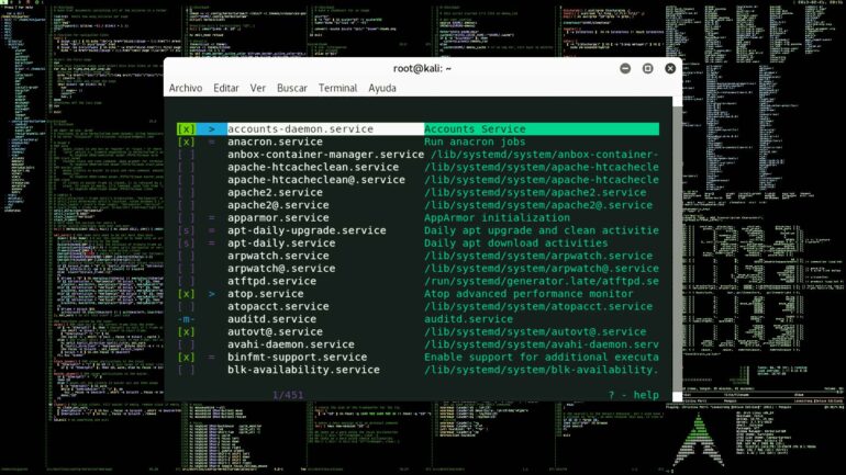 Comprobar todos los servicios en ejecución en Linux