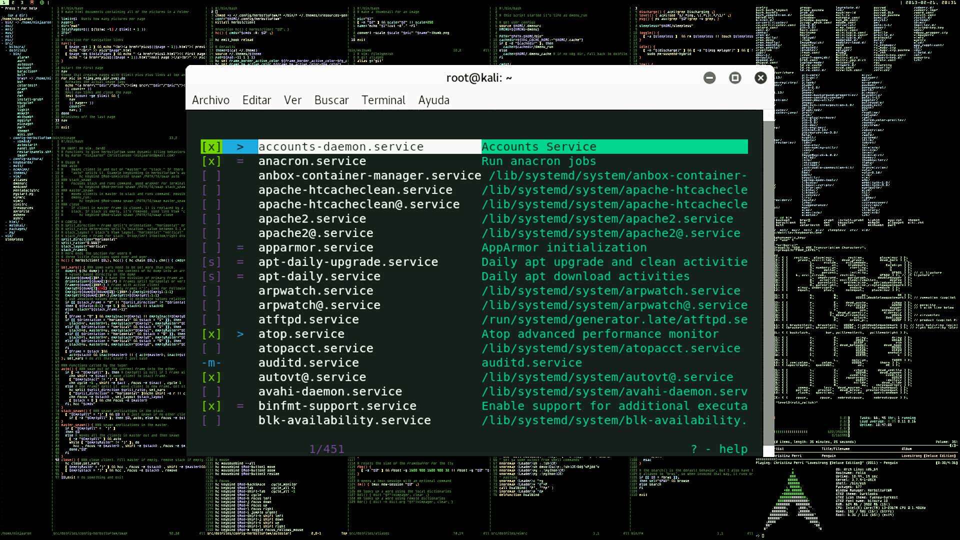 Comprobar todos los servicios en ejecución en Linux