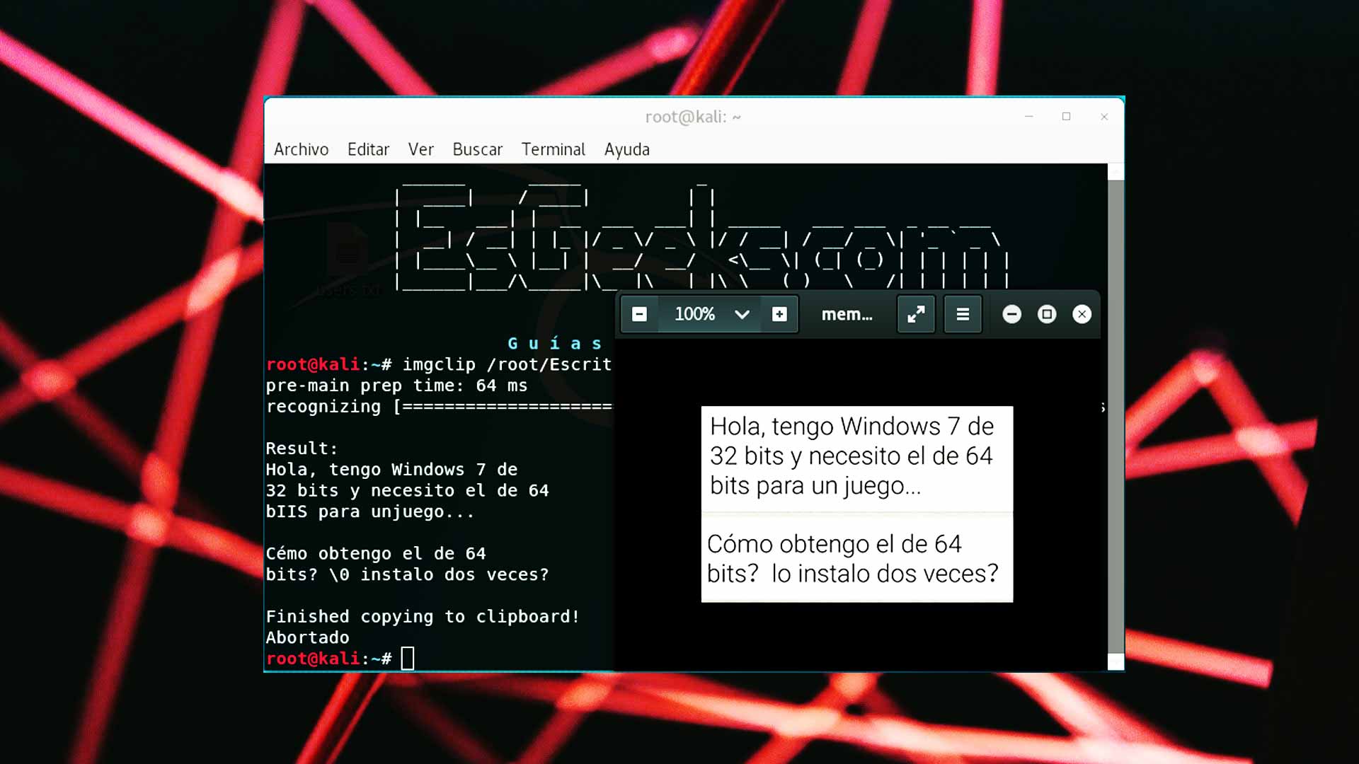 Extraer texto de imágenes con la línea de comandos