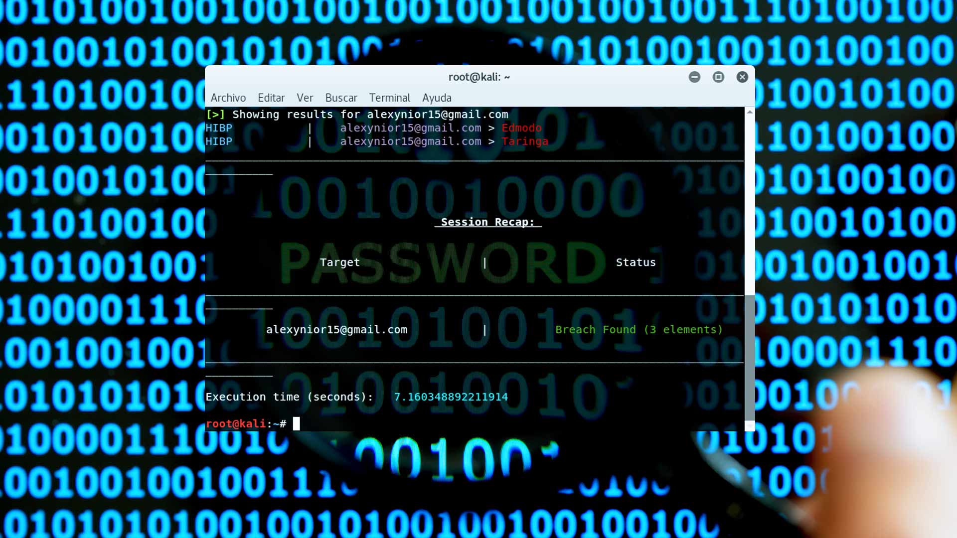 H8Mail para encontrar email y contraseñas