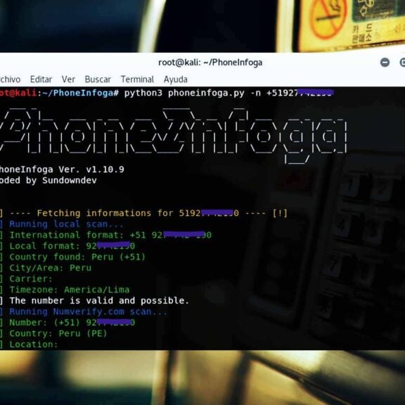 PhoneInfoga Information gathering para números telefónicos
