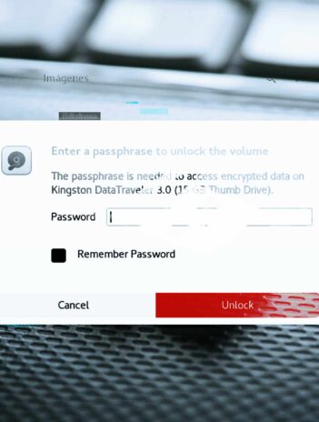 Bloquear Cifrar unidad flash USB en Linux