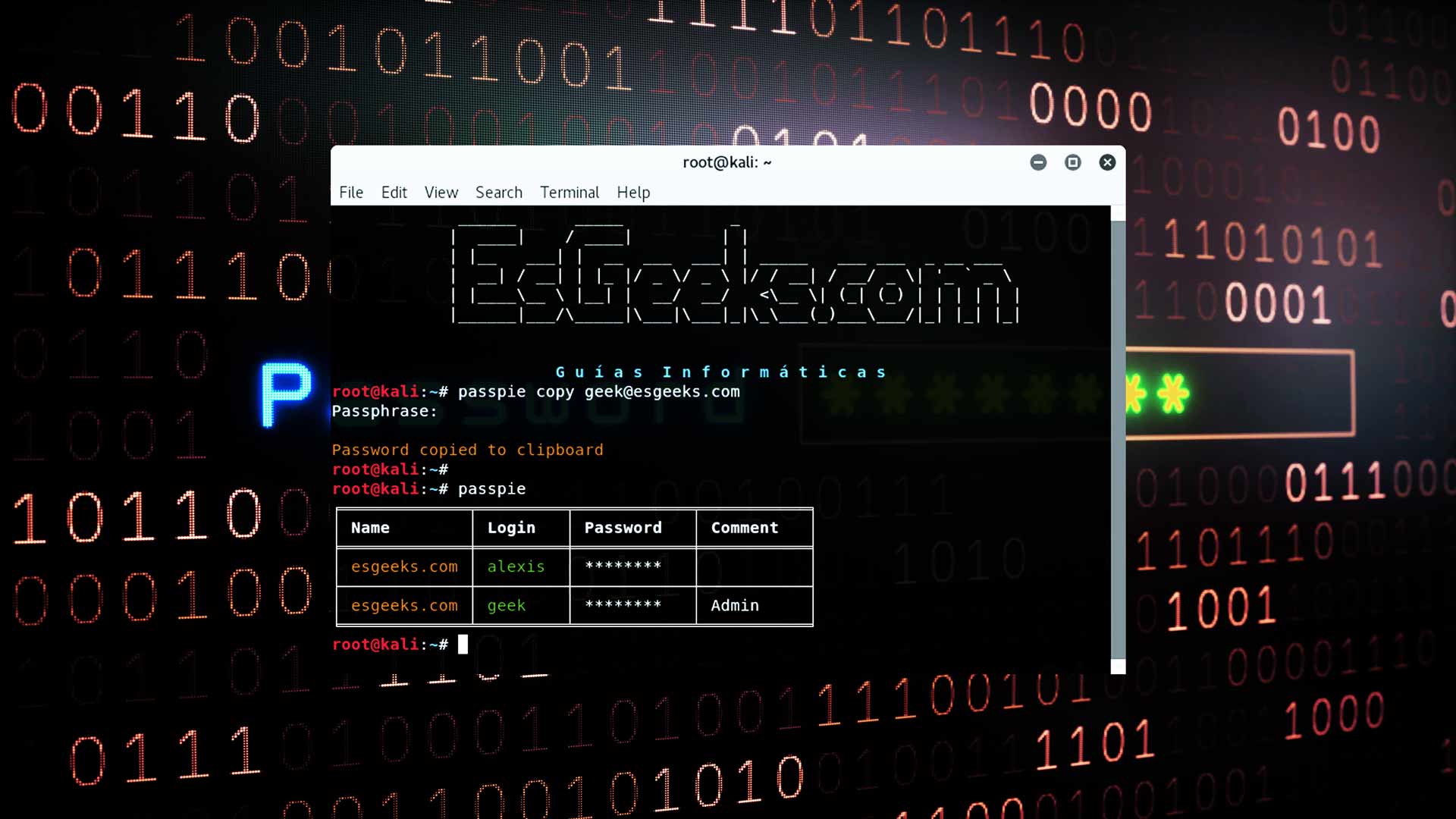 Passpie Gestor Contraseña con línea de comandos