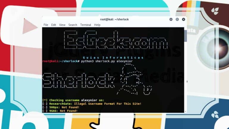 Sherlock Comprobar nombres de usuario en redes sociales