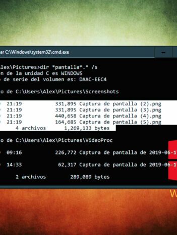 Buscar archivos y carpetas en CMD Windows