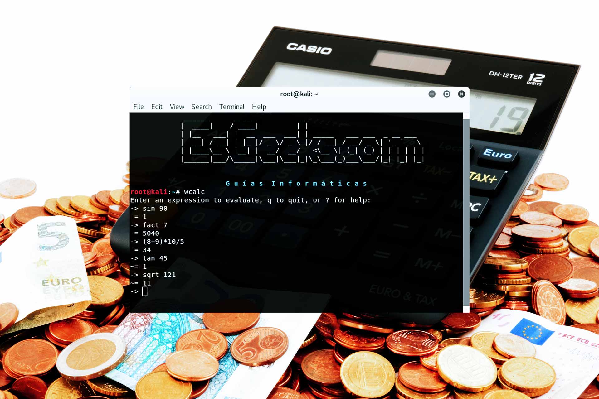Comandos calculadora en terminal Linux