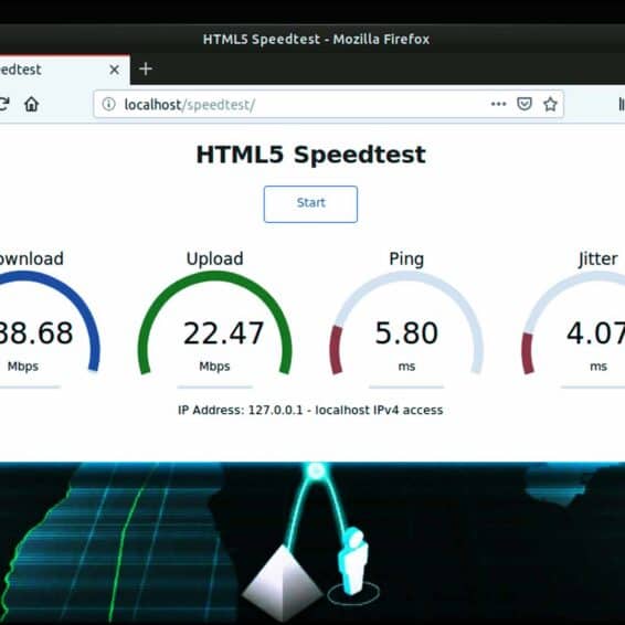 HTML5 Speedtest para crear servidor probar velocidad de Internet
