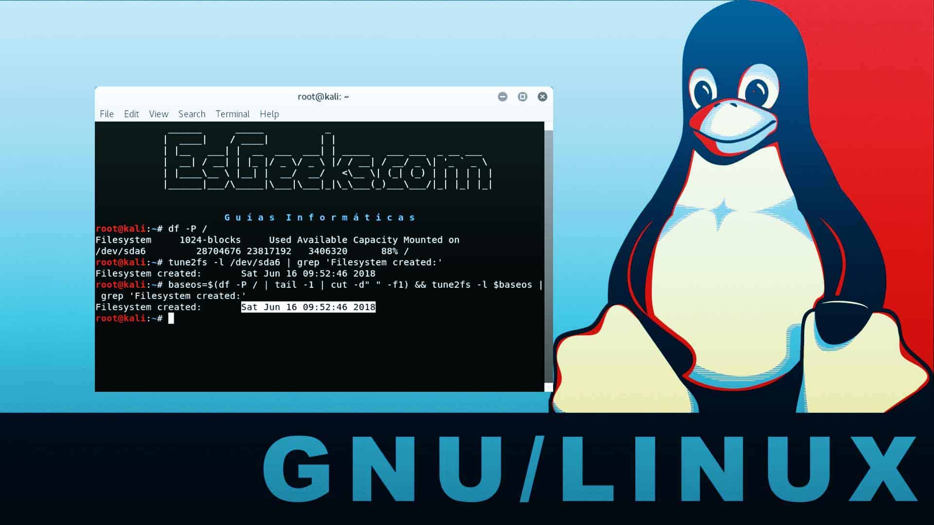 Saber fecha y hora de instalación Distribución Linux OS