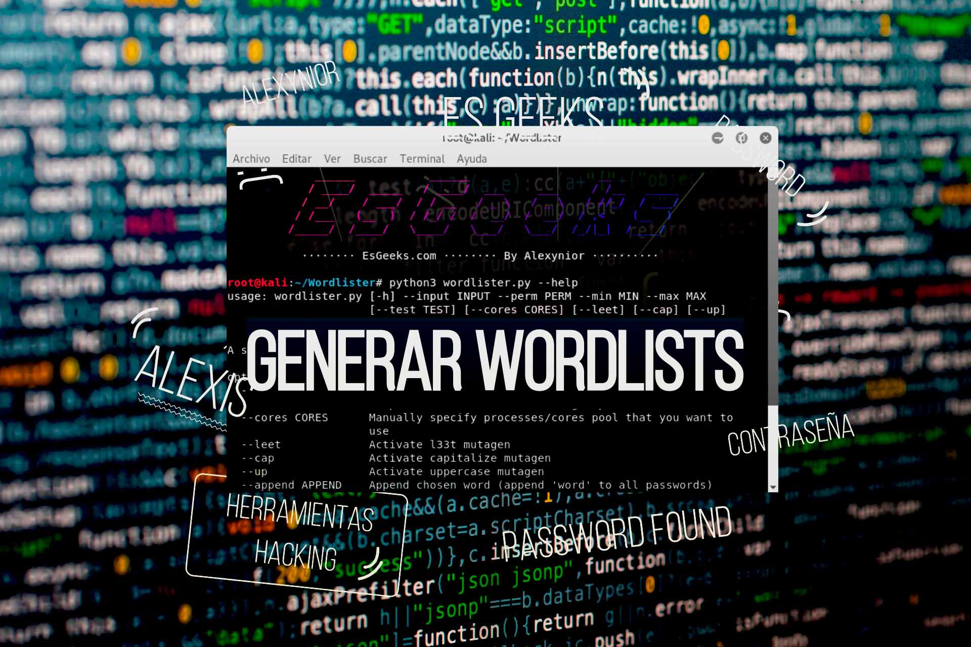 Wordlister generador listas de palabras wordlist