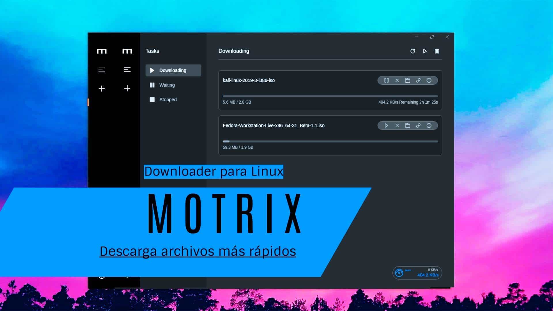 Descargar archivos más rápido en Linux con Motrix