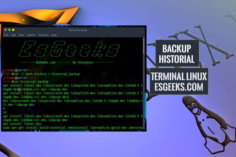 Copia de seguridad del historial de la terminal Linux