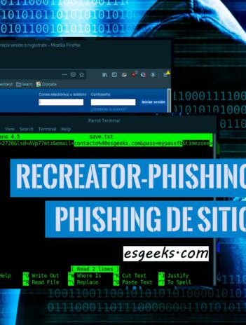 Recreator Phishing Herramienta phishing Hacking