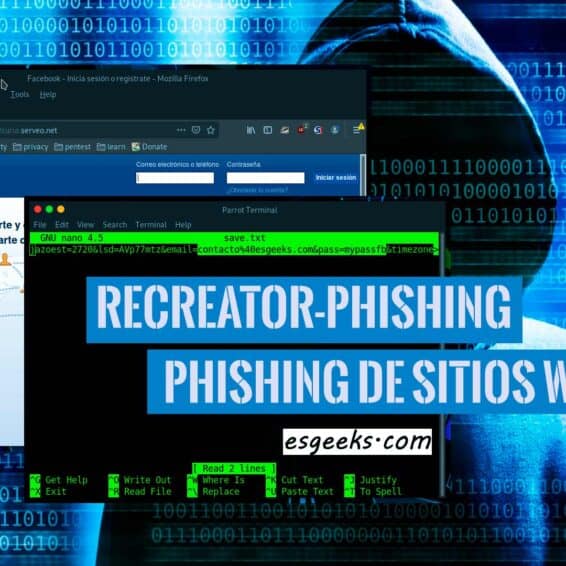 Recreator Phishing Herramienta phishing Hacking