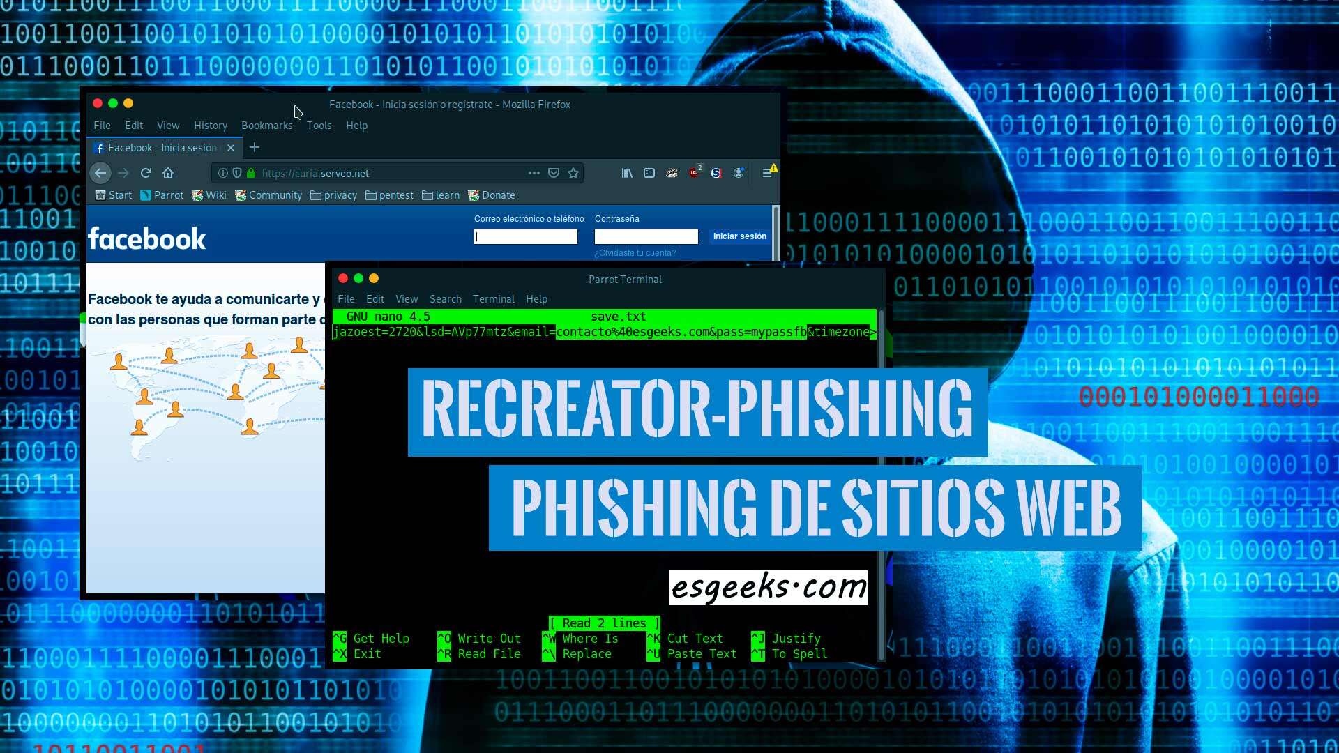 Recreator Phishing Herramienta phishing Hacking