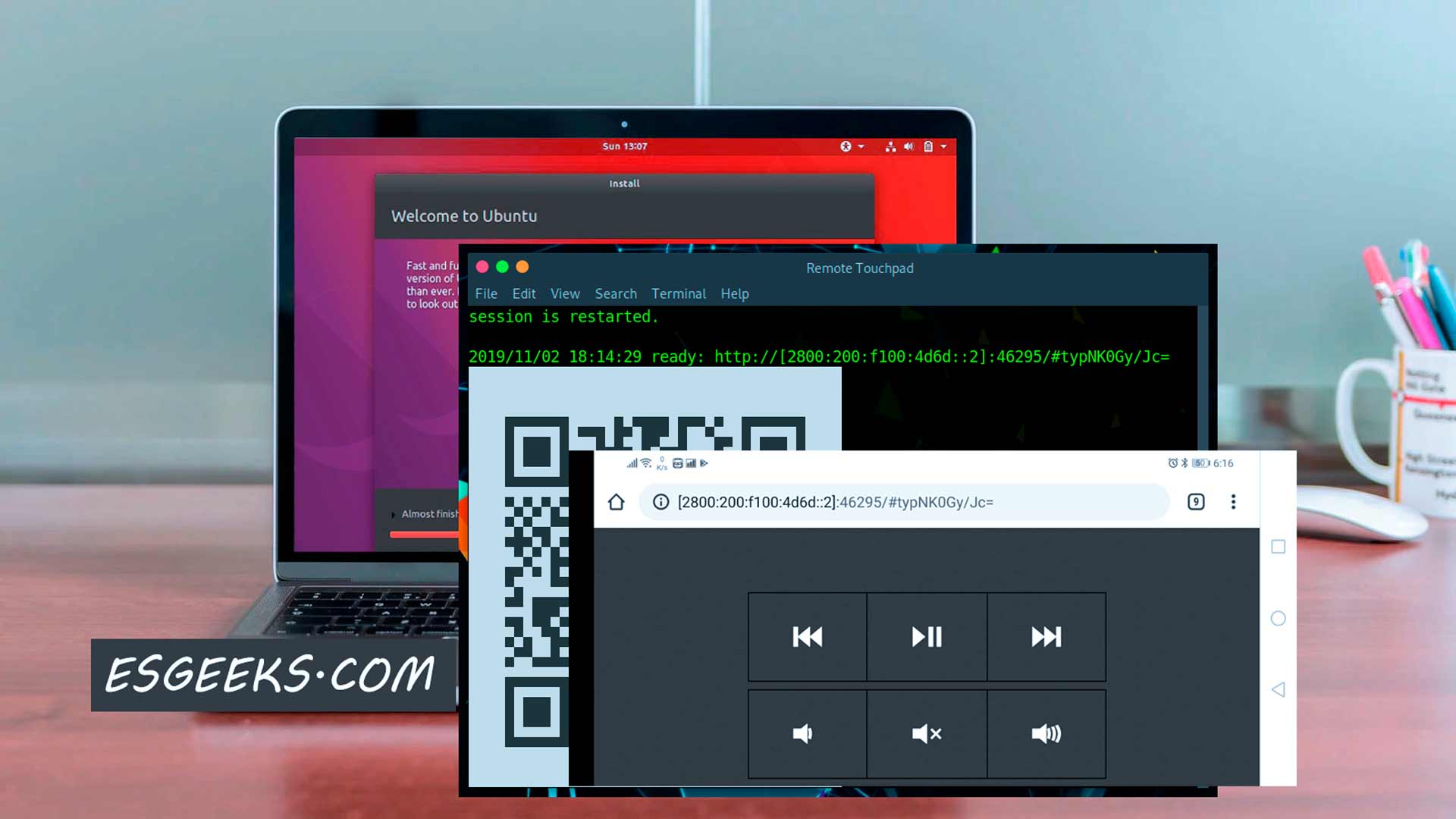 Usar smartphone como mouse o touchpad para Linux