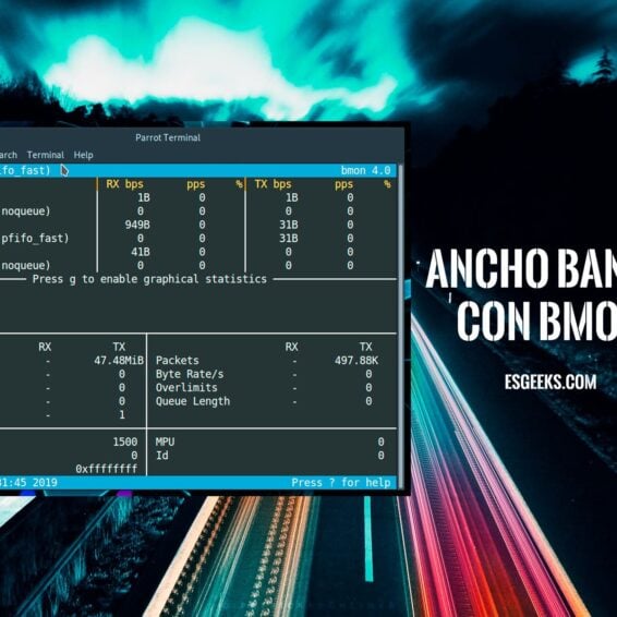Visualizar uso de ancho de banda de red con bmon