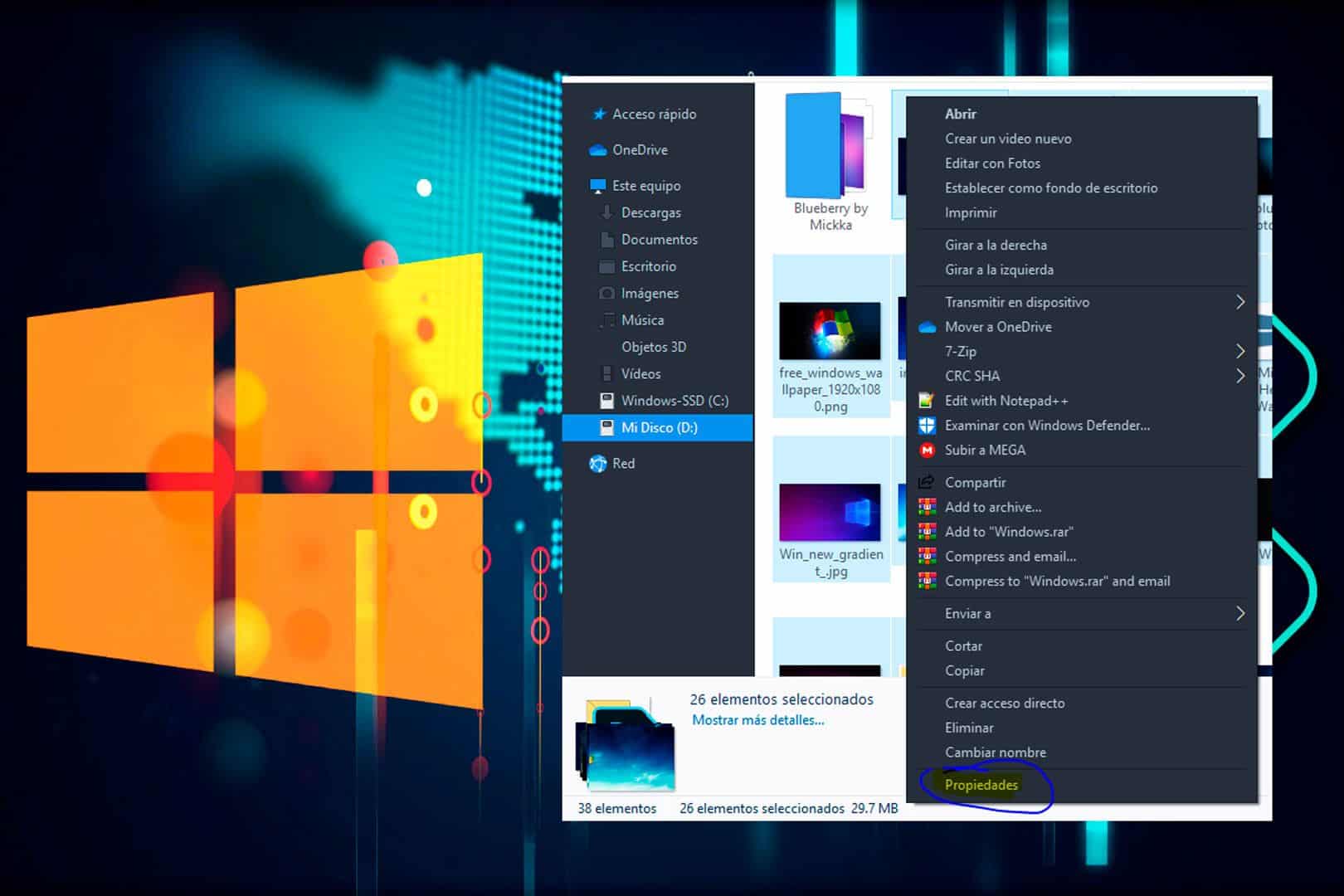 Eliminar información confidencial fotos en Windows 10