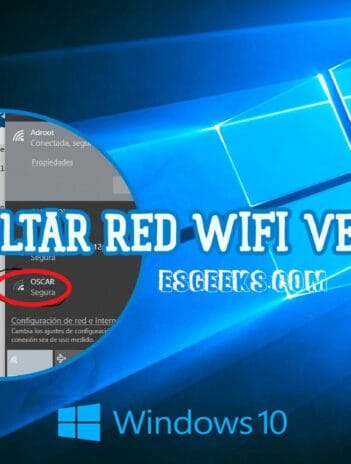 Ocultar red WiFi vecina Windows 10