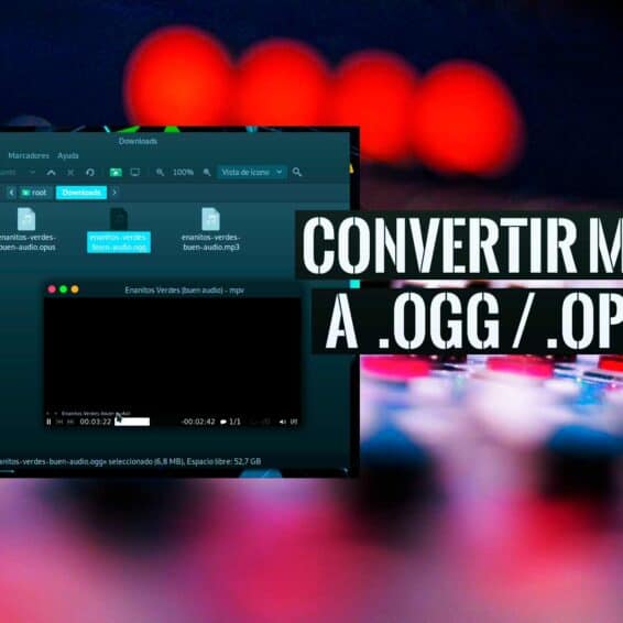 Convertir archivos música MP3 a ogg opus Linux
