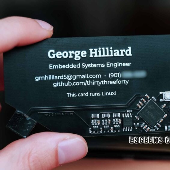 Tarjeta de Presentación que ejecuta Linux George Hilliard