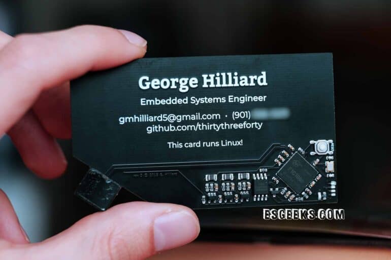 Tarjeta de Presentación que ejecuta Linux George Hilliard