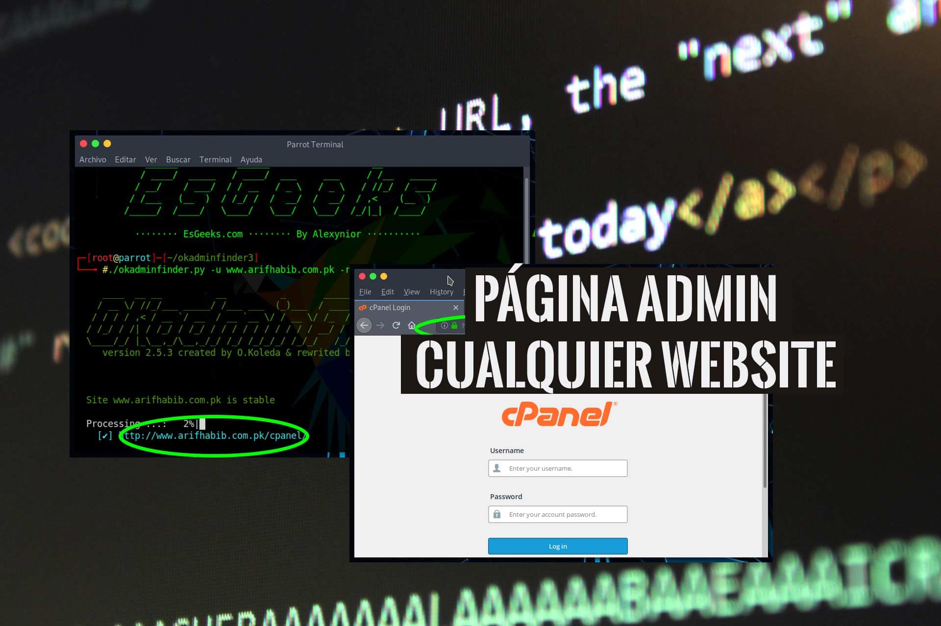 Encontrar página ADMIN de cualquier sitio web