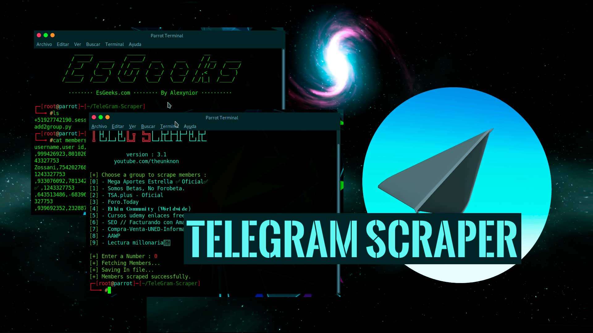 TeleGram Scraper Scraping Grupos Usuarios