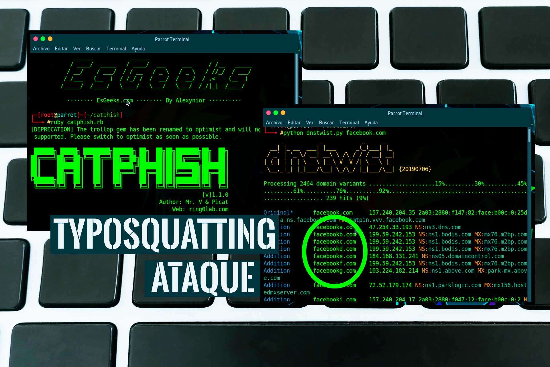 Typosquatting definición y ataque phishing