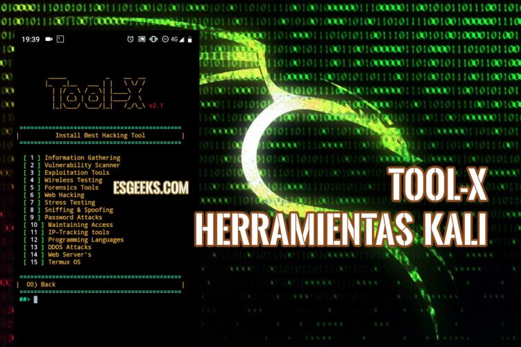 Tool-X Instalar Herramientas Hacking Kali Linux Termux