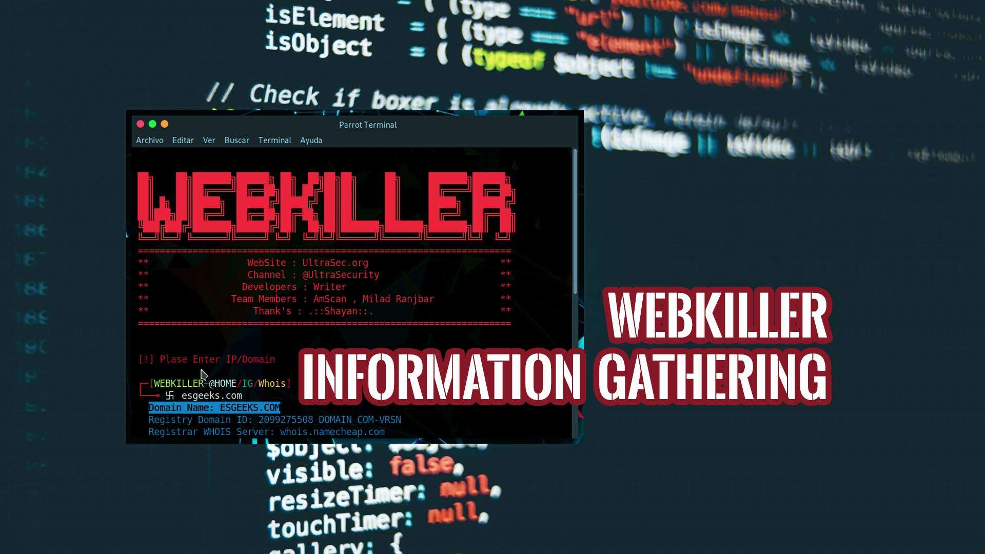 Webkiller Herramienta Information Gathering
